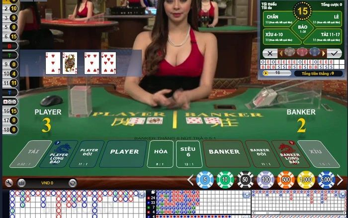 Game bài baccarat online tại casino Jun88