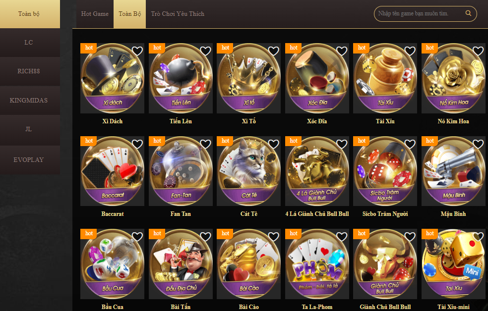 Game bài Jun88 đa dạng cho người chơi lựa chọn